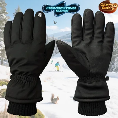 Custom High Quality 3M Ski Gloves Waterproof Insulated Gauntlet Snowmobile Gloves for Winter Outdoor Activities-Snowboarding