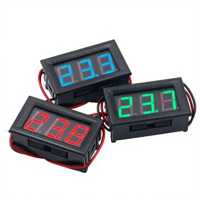 Two Line DC Voltage Meter DC5V-120V Reverse Protection 0.56-inch LED Digital Display 1 oz Copper Thickness