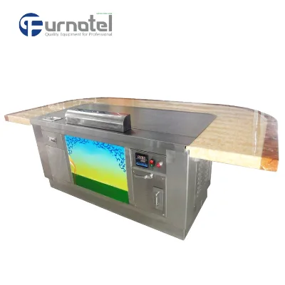 K722 Electric Semicircle Teppanyaki Grill Table