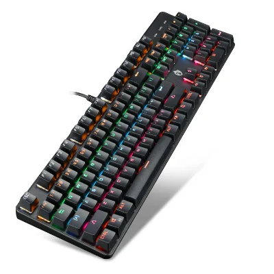 Hot Sale 104 Key 6 Color Change Backlit Optical Axis Blue Switch Mechanical Keyboard