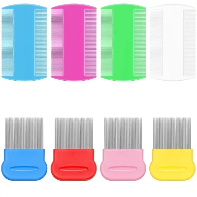 Hot Selling Flea Lice Combs Double Side Plastic Lice Removal Comb Hair Grooming Fine Tooth Comb