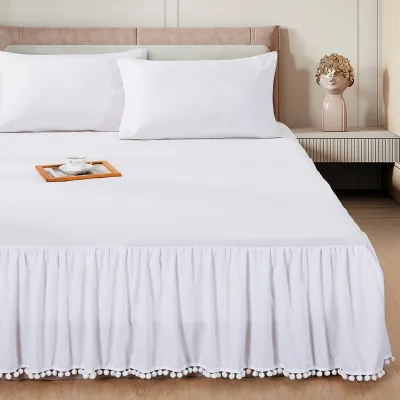 Honeymoon Hot Sale Polyester Fabric Decorative Bedspread Bed Skirt