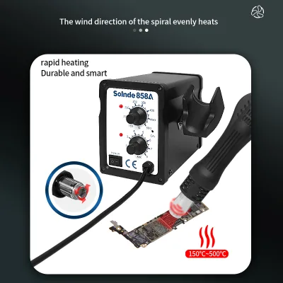858A Hotair and Solder Stazione Saldante Estacio on De Calor SMD BGA Digite Desoldering Soldering Station  Hot air