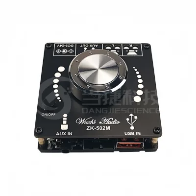 2.0 Stereo 2*50W Blue--tooth 5.0 Digital Amplifier Board Module Onboard AUX/USB Interface ZK-502M