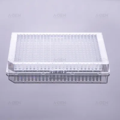 Lab Supplier 384well Clear Flat Bottom UV-Transparent Microplate for Bio Meical Research