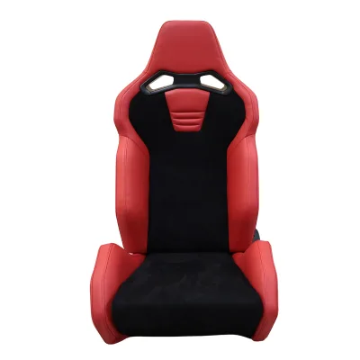 JBR9023 Black red Adjustable Racing Seats Convertible Quick Release Leather-Suede Modified Car Seats