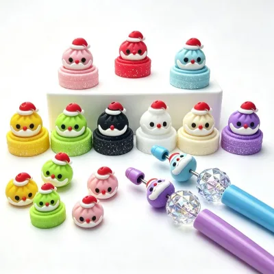 Ready to Ship  Halloween Christmas Dumplings Silicone Focal  Beads Pressing and Releasing   Small Steamed Dumplings  Beads