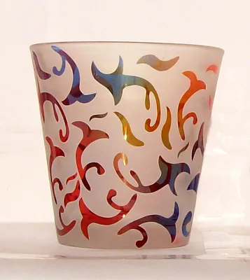 Custom Multi Colored Glass Tumbler for Whisky Bourbon Brandy Juice Cocktail