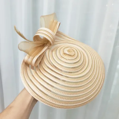 British Top Hats with Hairband Fascinators for Women Elegant Lady Bow Wedding Fedoras Kentucky Cap