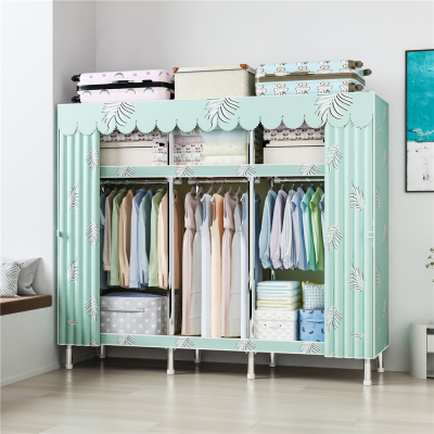 Green Color Closet Design Aluminum Wardrobe Steel Profile Bedroom Closets for Clothes Organizer Wardrobes