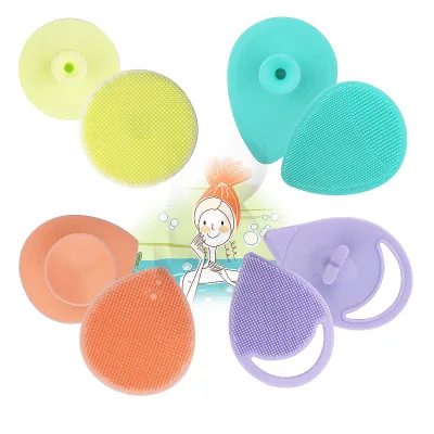 Customized Color Soft Silicone Face Scrubber Exfoliator Face Cleansing Pads Blackhead Scrubber for Deep Cleaning Skin Care