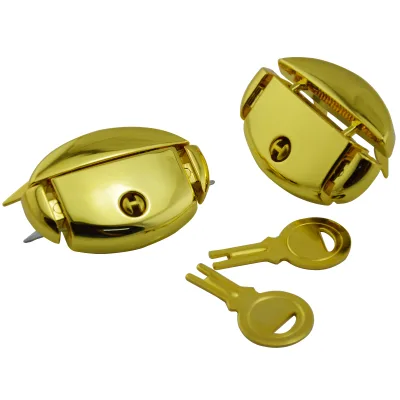 Luxury GeXin Vintage Jewelry Box Lock and Key Hardware with Polished Plated Finish Customizable Color
