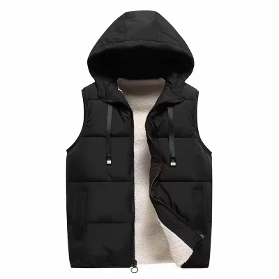 Custom Logo Men Outer Wear Warm Windproof Winter Quilted Vest OEM Padded Puffer Waistcoat Wholesale Colors Outdoor