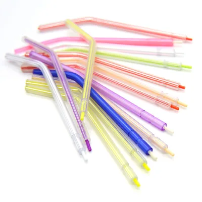 Dentist Clinic Use Air-Water Syringe Tip Without Core Disposable Rainbow Dental Air Water Syringe Tips