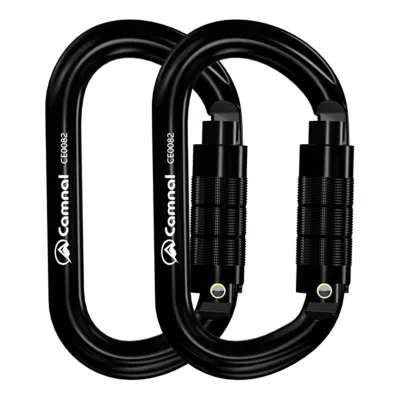 Camnal 25kN Carabiner UIAA & CE Certifield O Shape Carabiner Screw Lock & Auto-locking Carabiner UIAA 121 Connector