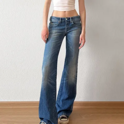 Women's Skinny Fit Washed Denim Jeans Eco-Friendly Breathable Quick Dry Vintage Summer Casual Full Length