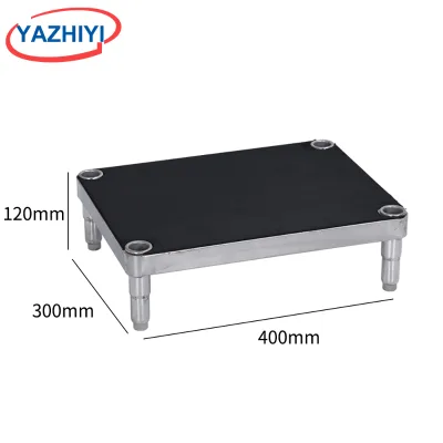 YAZHIYI Stackable Surgical 304Stainless Steel Foot Step Stool, Sturdy 1-Tier Stool with Rubber Top for Healthcare Facilities
