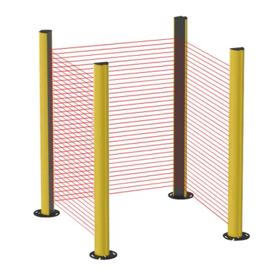 DC24V Fence Protection Safety Light Curtain 1Set 880 Mm 22 Beams Safety Light Curtain Sensor for Bending Machine