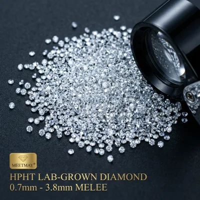 MEETMAY PHT Lab Grown Brilliant Cut F VVS Laser Drilled Small Size Melee 0.7mm 3.8mm Loose Diamond High-end Jewelry Accents