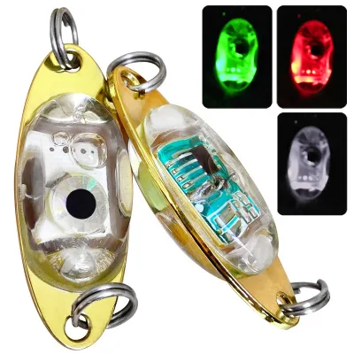 New Arrival Button Fishing Lure Lamp Metal Vib Fishing Lures Fishing Gathering Lamp