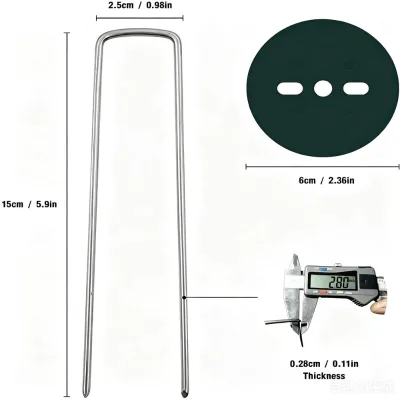 Custom Wire Gauge 2.5-4mm Anti Corrosion U Shape Garden Stakes Weed Mat Pins for Outdoor Metal Mesh Fix