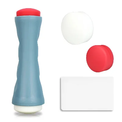Manicure Tool Image Plate Transfer Plastics Nail Stamper Double Head Silicone Nail Art Stamper