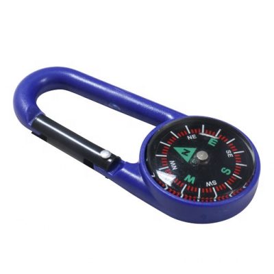 Mountaineering Buckle Compass Camping Carabiner Compass for Promotion
