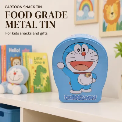Custom Exquisite Cartoon Metal Snack With Child Proof Food Grade Packaging Tin Cans