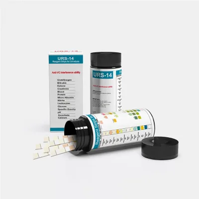 Factory Outlet Medical Urine Test Strips for Hospital Clinics 14 Parameters URS-14 Manual Plastic Test Strip Nitrite, Protein