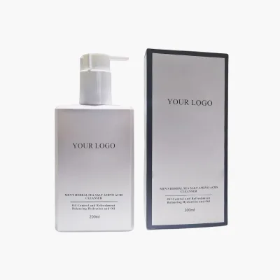 Men's Customizable Facial Cleanser Herbal and Mineral Infused Liquid for All Skin Types OEM ODM