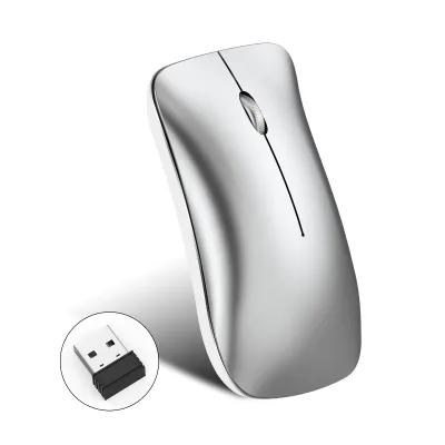 Hot Seller BT 2.4G 3 Mode Wireless Mouse Mute Ergonomic Design 1600DPI RGB Backlit Rechargeable Gaming Black Silver Red Silent