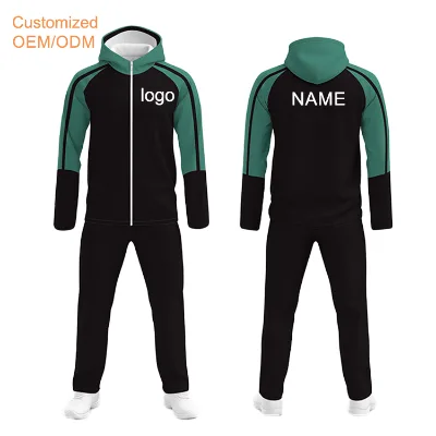 Tracksuits Custom Logo Quick Dry Teen Tracksuit Zip Hoodie Breathable Kid Sweatsuits Set