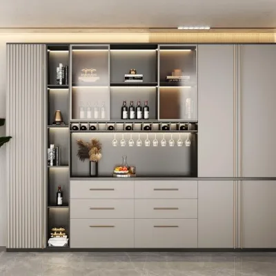 Sideboard Living Room Bar Cabinet Bar Wine Cabinet Wall Mount Bar Cabinet Ready to Assemble