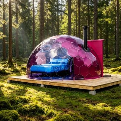 PC Material Bubble Dome Tent for Glamping Resort Year Round Use