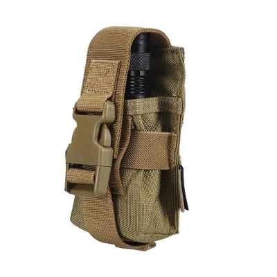 Nylon Pouch Duty Belt MOLLE Torch Holster Light Carry Case Tool Carrier Gear Sheath Belt Clip Strap Tactical Flashlight Holder
