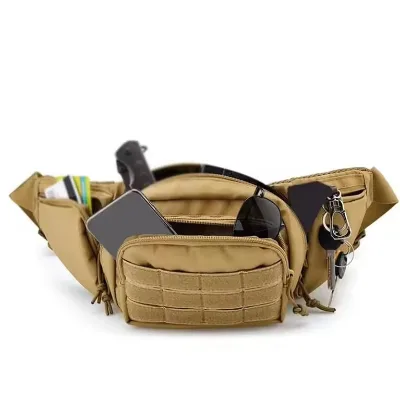 Outdoor Tactical Multifunctional MOLLE Waist Pack Men's Sports Waist Bag Invisible Hanging Waist Crossbody Bag