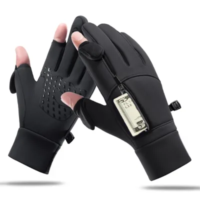 Men's Winter Warm Neoprene Polyester Gloves Touch Screen Technology Windproof Waterproof Cold-Proof for Outdoor Activities