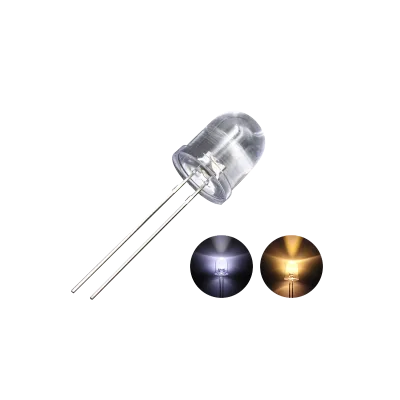 Factory Wholesale 10mm LED Diode Water Clear Diffused Lens Tunable CCT 2500-7500K Cool White Warm White Dimmable High CRI 80