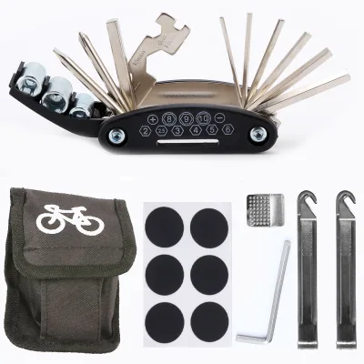 Hot Sale 16 in 1 Multifunction Bicycle Repair Tool Kit Practical Bike Accessory