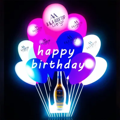 Custom Logo Nightclub Bar Wine Rack Champagne Balloon Acrylic VIP Service LED Bottle Presenter Glorifier