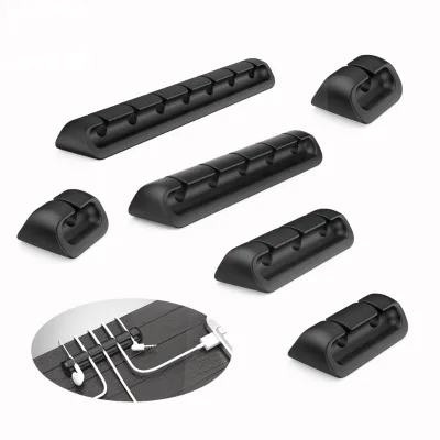 Cable Organizer Silicone USB Cable Winder Desktop Tidy Management Clips Cable Holder for Mouse Headphone Wire Organizer