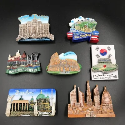 Custom Resin Refrigerator Magnets Germany, Dubai, Italy, and South Korea, Creative 3D Resin Berlin Wishing Well Fridge Magnet