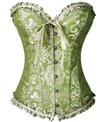 12 Colors Adjustable Sexy Flower Steel Boned Overbust Tummy Control Waist Slimming Corset for Ladies