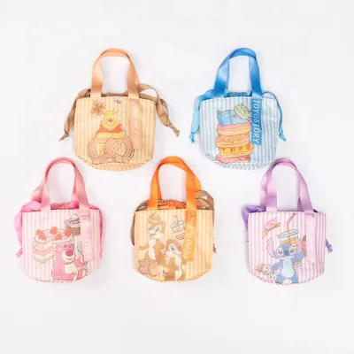 Large Capacity Cooler Tote Bag Small Insulated Food Grade Carrier Handbag With Drawstring Closure