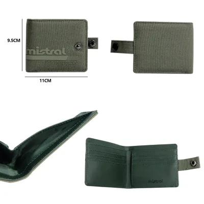 Custom Canvas Polyester Wallet Multi Card Slots Cash Big Rubber LOGO Wallet Purse Manufacturer