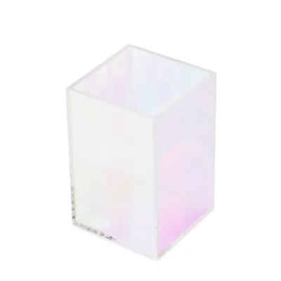 Custom Acrylic Iridescent Stationery Pen Holder Display Stand Acrylic Pen Holder for Desk