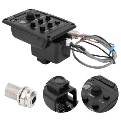 Pickup with Microphone Mixing Dual Mode Preamp Equalizer Piezoelectric Guitar Accessories