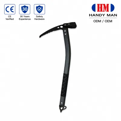 CE Shaft Mountaineering Hammer Ice Axes UIAA Certified Alloy Steel Head Bent Aluminum Alloy Handle HM Model A970 B Standard 710g