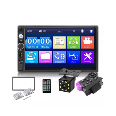 2 Din Car Radio Autoradio 7inch Touch Screen 12V Car Stereo Player Mirror Link BT Rear Camera Car Stereo Player