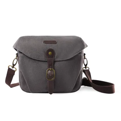 Waterproof Canvas Camera Case with Rain Cover for Women and Men Vintage Padded Camera Shoulder Bag